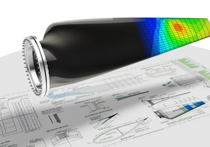 Large pale d'hydrolienne en composite Large pale d'hydrolienne en composite